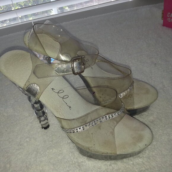 Ellie Platform High Heel Dancer Shoes Worn Previously - Picture 2 of 8